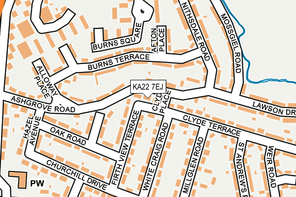 KA22 7EJ map - OS OpenMap – Local (Ordnance Survey)