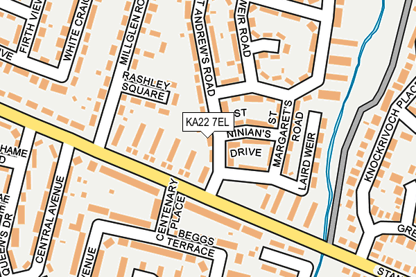 KA22 7EL map - OS OpenMap – Local (Ordnance Survey)
