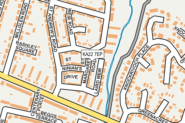 KA22 7EP map - OS OpenMap – Local (Ordnance Survey)