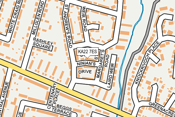 KA22 7ES map - OS OpenMap – Local (Ordnance Survey)