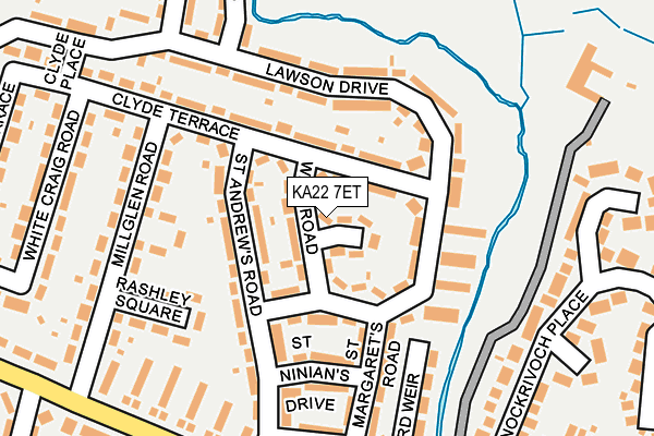 KA22 7ET map - OS OpenMap – Local (Ordnance Survey)