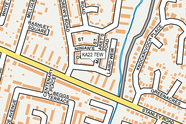 KA22 7EW map - OS OpenMap – Local (Ordnance Survey)