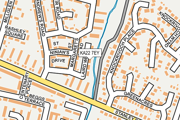KA22 7EY map - OS OpenMap – Local (Ordnance Survey)