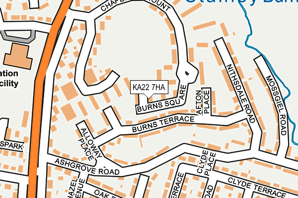 KA22 7HA map - OS OpenMap – Local (Ordnance Survey)