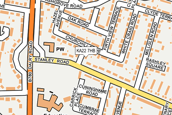 KA22 7HB map - OS OpenMap – Local (Ordnance Survey)