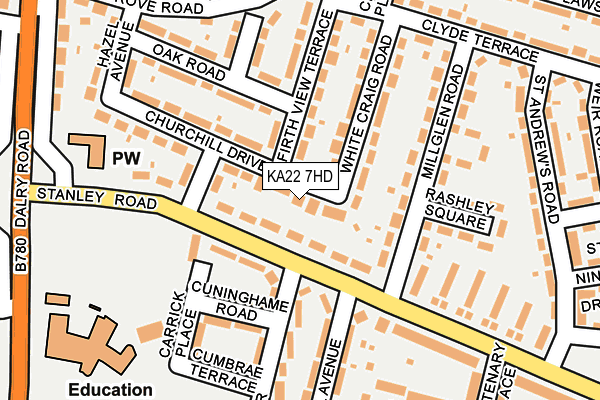KA22 7HD map - OS OpenMap – Local (Ordnance Survey)