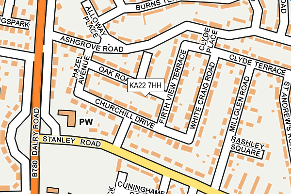 KA22 7HH map - OS OpenMap – Local (Ordnance Survey)