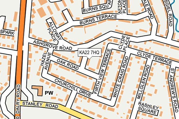 KA22 7HQ map - OS OpenMap – Local (Ordnance Survey)