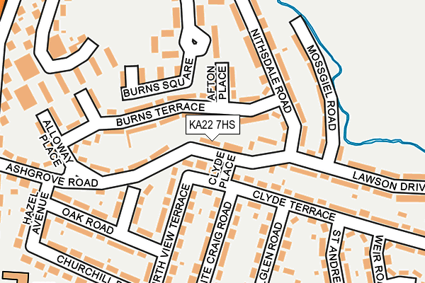 KA22 7HS map - OS OpenMap – Local (Ordnance Survey)