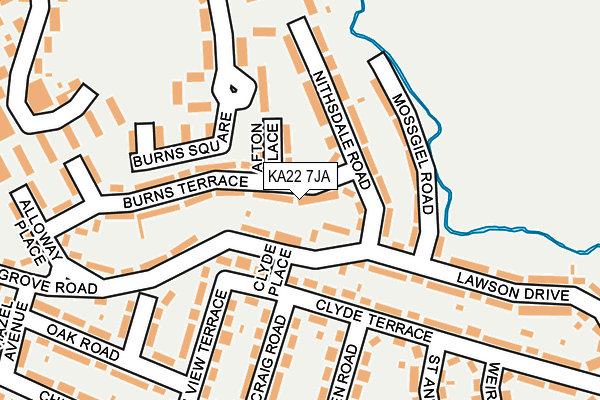 KA22 7JA map - OS OpenMap – Local (Ordnance Survey)