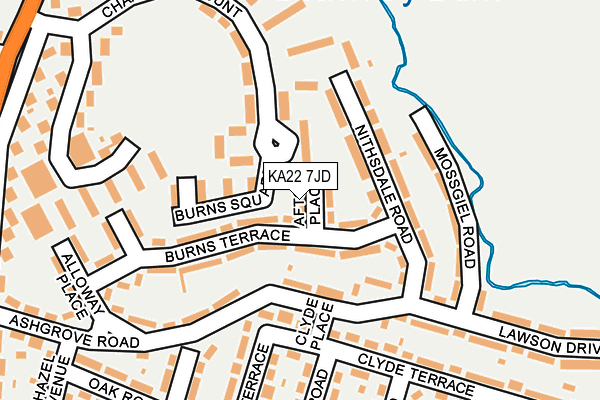 KA22 7JD map - OS OpenMap – Local (Ordnance Survey)