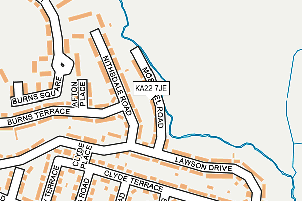 KA22 7JE map - OS OpenMap – Local (Ordnance Survey)