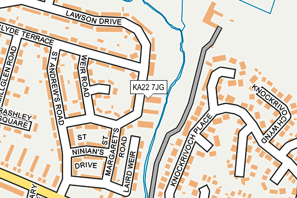 KA22 7JG map - OS OpenMap – Local (Ordnance Survey)