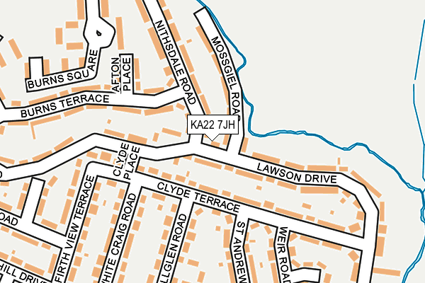 KA22 7JH map - OS OpenMap – Local (Ordnance Survey)