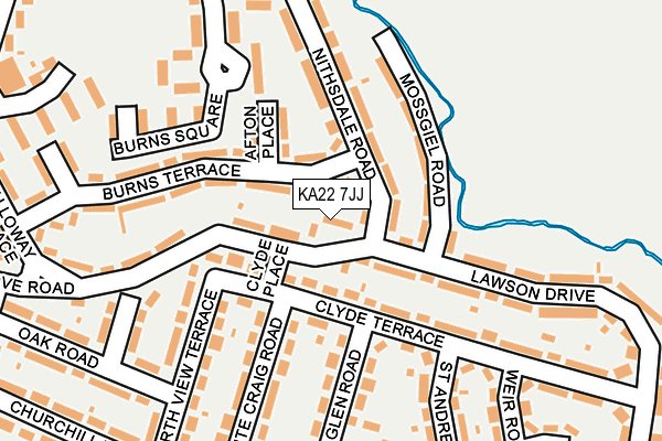 KA22 7JJ map - OS OpenMap – Local (Ordnance Survey)