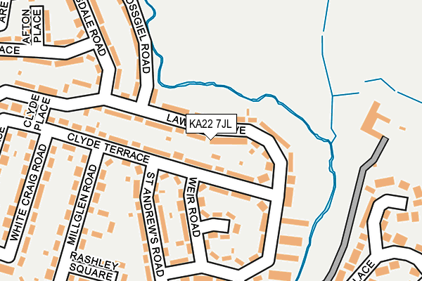 KA22 7JL map - OS OpenMap – Local (Ordnance Survey)