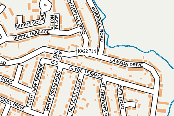 KA22 7JN map - OS OpenMap – Local (Ordnance Survey)