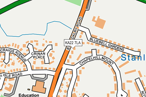 KA22 7LA map - OS OpenMap – Local (Ordnance Survey)