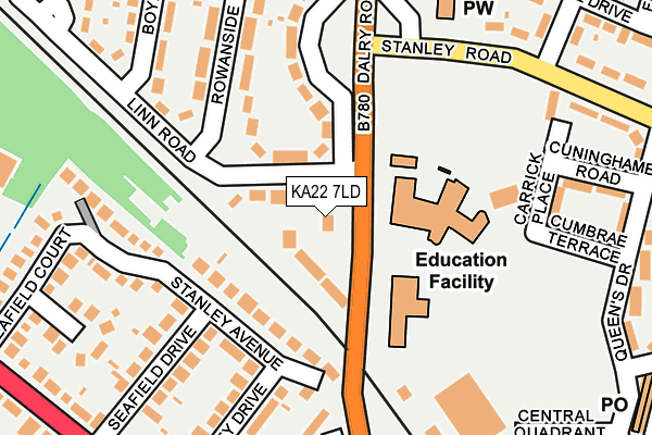 KA22 7LD map - OS OpenMap – Local (Ordnance Survey)