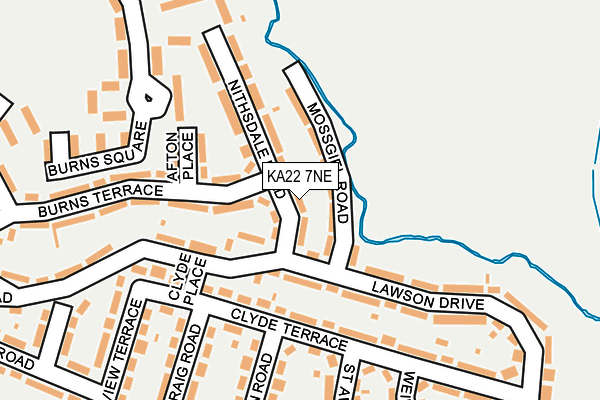 KA22 7NE map - OS OpenMap – Local (Ordnance Survey)