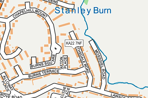 KA22 7NF map - OS OpenMap – Local (Ordnance Survey)