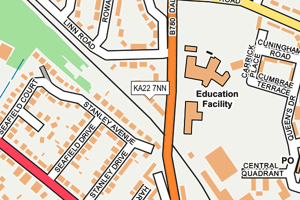 KA22 7NN map - OS OpenMap – Local (Ordnance Survey)