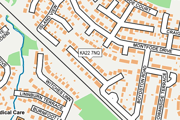 KA22 7NQ map - OS OpenMap – Local (Ordnance Survey)