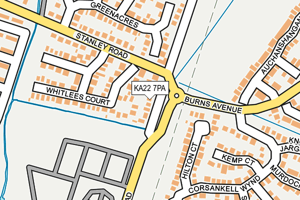 KA22 7PA map - OS OpenMap – Local (Ordnance Survey)