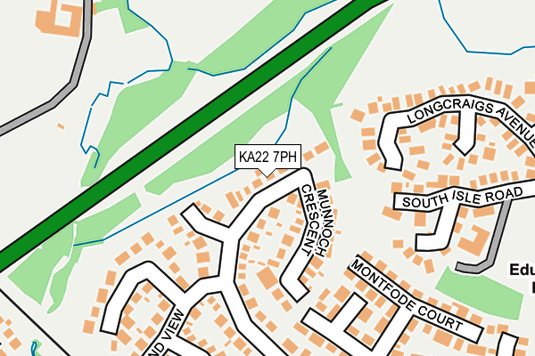 KA22 7PH map - OS OpenMap – Local (Ordnance Survey)