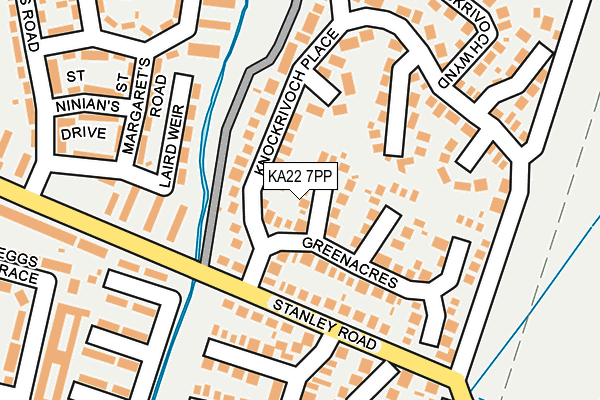 KA22 7PP map - OS OpenMap – Local (Ordnance Survey)