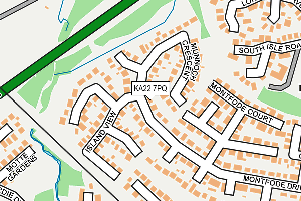 KA22 7PQ map - OS OpenMap – Local (Ordnance Survey)