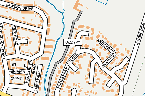 KA22 7PY map - OS OpenMap – Local (Ordnance Survey)