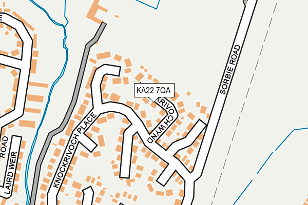 KA22 7QA map - OS OpenMap – Local (Ordnance Survey)