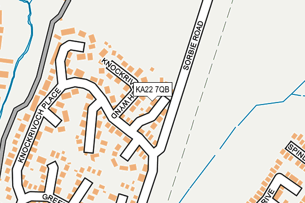 KA22 7QB map - OS OpenMap – Local (Ordnance Survey)