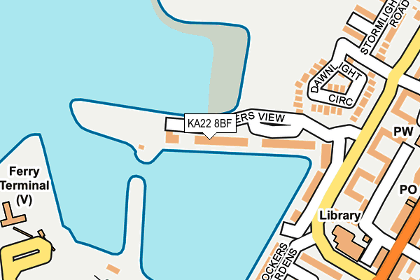 KA22 8BF map - OS OpenMap – Local (Ordnance Survey)