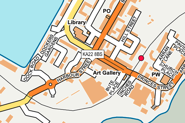 KA22 8BS map - OS OpenMap – Local (Ordnance Survey)