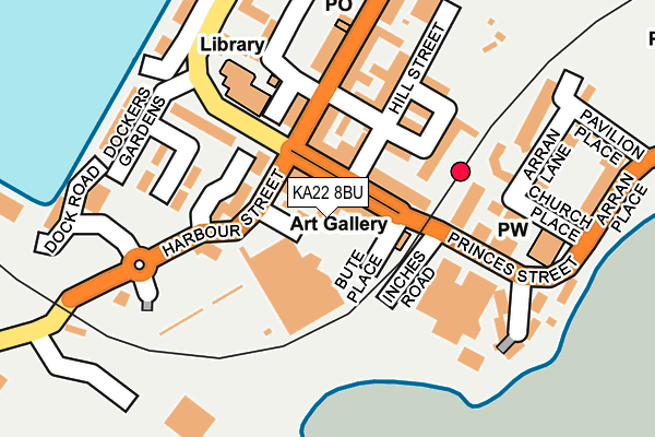 KA22 8BU map - OS OpenMap – Local (Ordnance Survey)