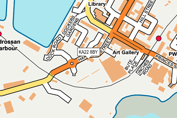 KA22 8BY map - OS OpenMap – Local (Ordnance Survey)