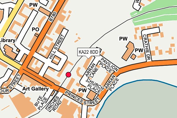KA22 8DD map - OS OpenMap – Local (Ordnance Survey)