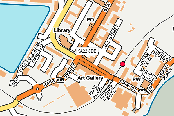KA22 8DE map - OS OpenMap – Local (Ordnance Survey)