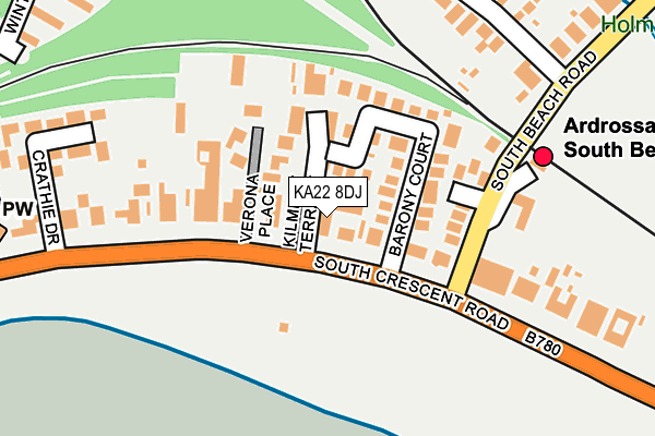 KA22 8DJ map - OS OpenMap – Local (Ordnance Survey)