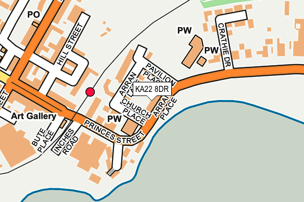 KA22 8DR map - OS OpenMap – Local (Ordnance Survey)
