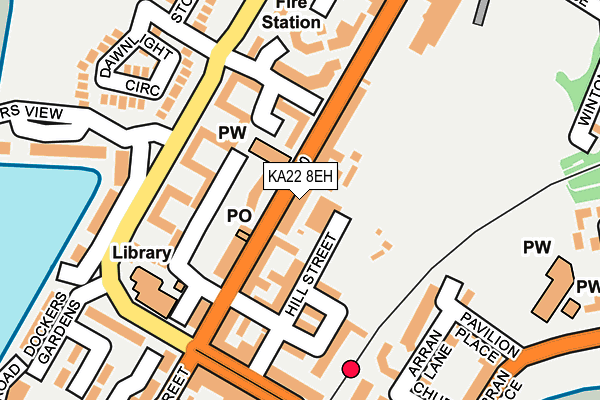 KA22 8EH map - OS OpenMap – Local (Ordnance Survey)