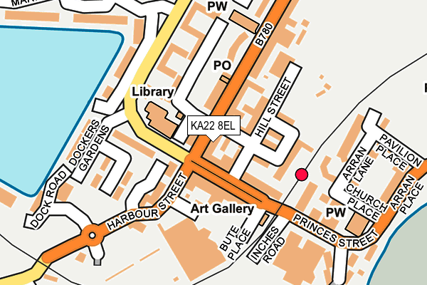 KA22 8EL map - OS OpenMap – Local (Ordnance Survey)