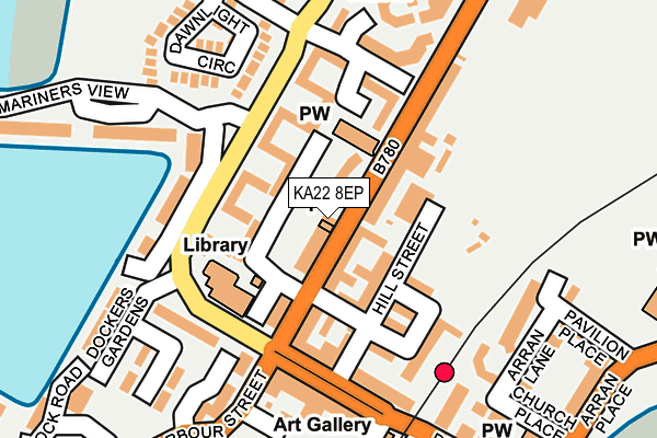 KA22 8EP map - OS OpenMap – Local (Ordnance Survey)