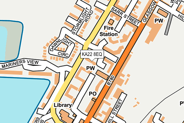 KA22 8EQ map - OS OpenMap – Local (Ordnance Survey)