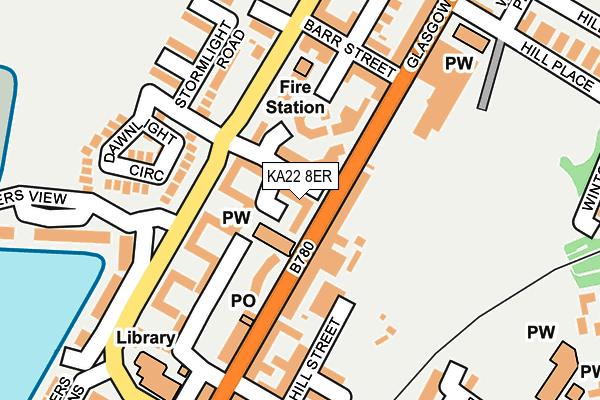 KA22 8ER map - OS OpenMap – Local (Ordnance Survey)