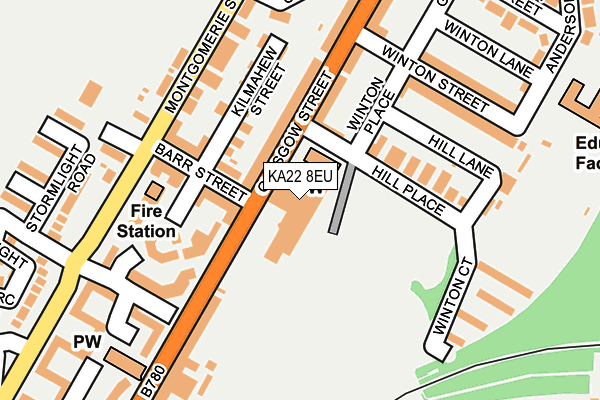 KA22 8EU map - OS OpenMap – Local (Ordnance Survey)