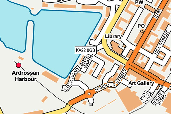 KA22 8GB map - OS OpenMap – Local (Ordnance Survey)