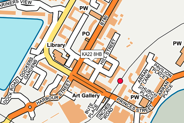 KA22 8HB map - OS OpenMap – Local (Ordnance Survey)